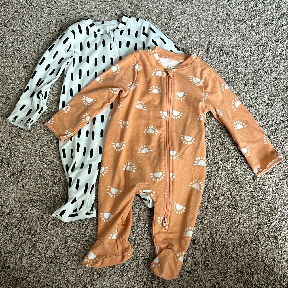 TINY CITIZEN NEWBORN FOOTIE PAJAMAS COTTON BUNDLE